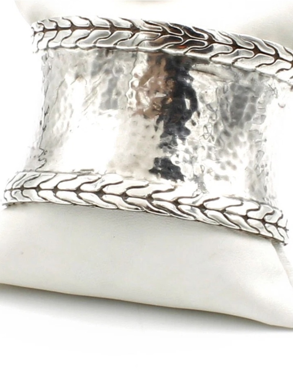 John Hardy Palu Macan Hammered Wide Cuff Bracelet